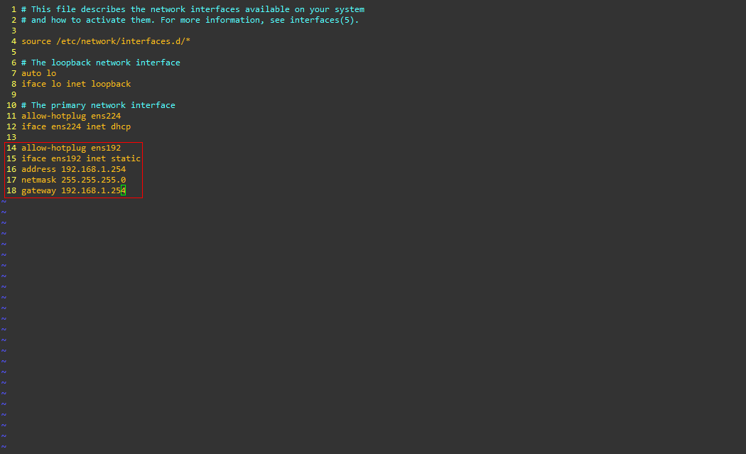 DHCP - interfaces ens192.png