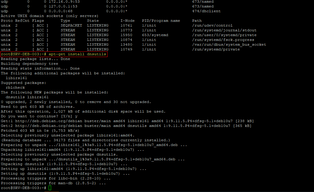 Bind9 - apt-get install dnsutils.png