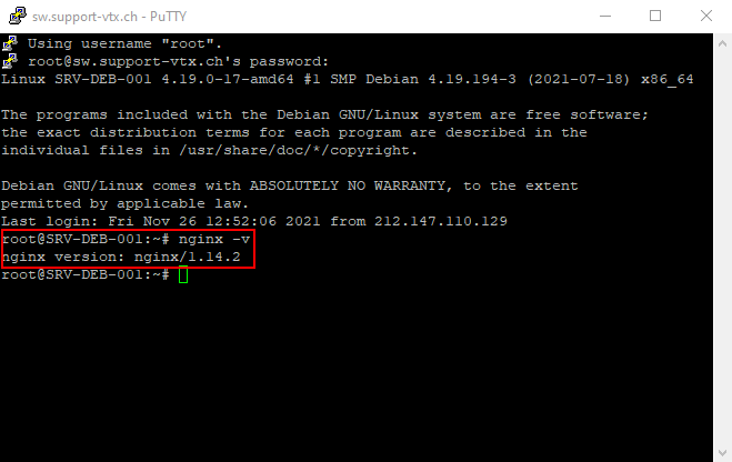 Installation Nginx - Version.png