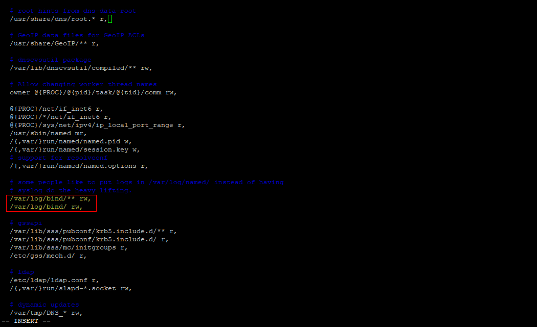 Bind9 - apparmor logs directory.png