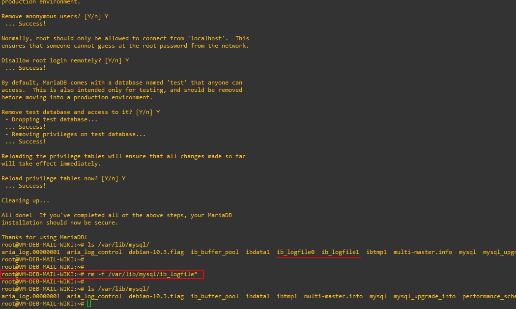 POSTFIX - DB - remove oldfile.png