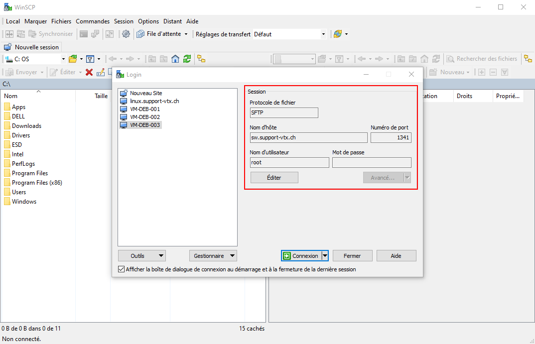 Installation TCPDUMP - winscp.png